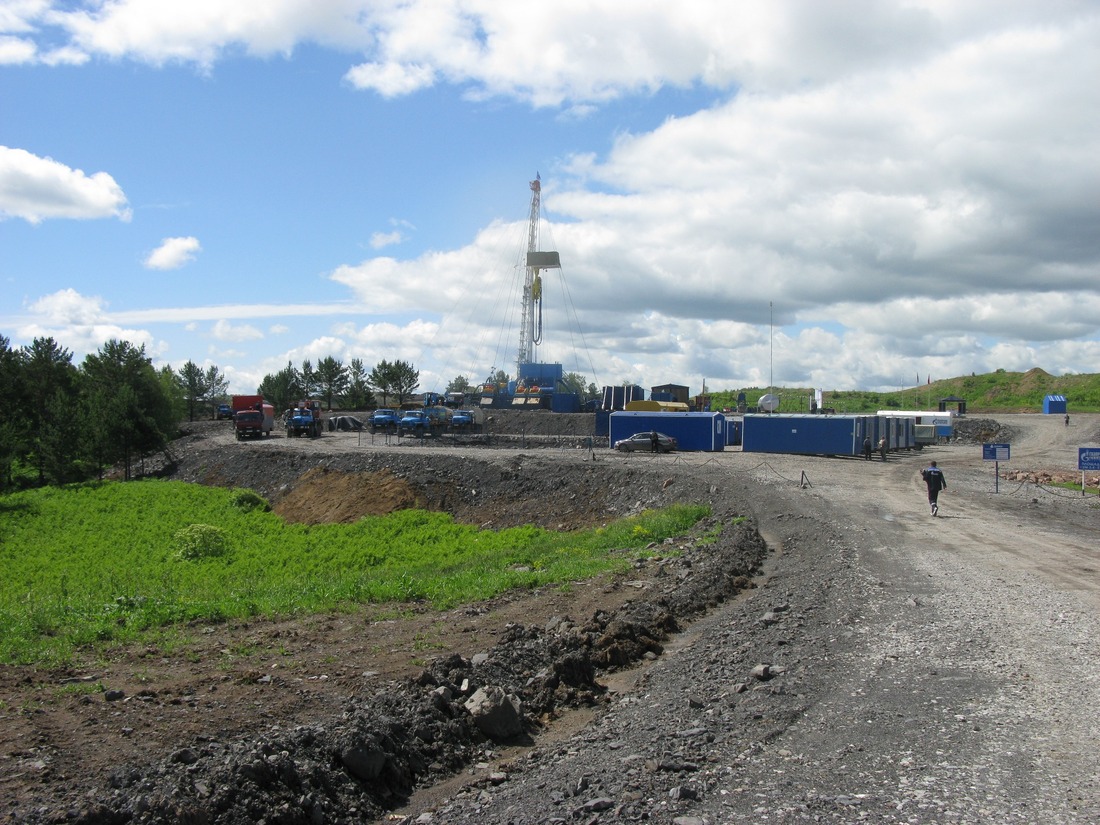 Первая площадка разведочных скважин Талдинского метаноугольного промысла