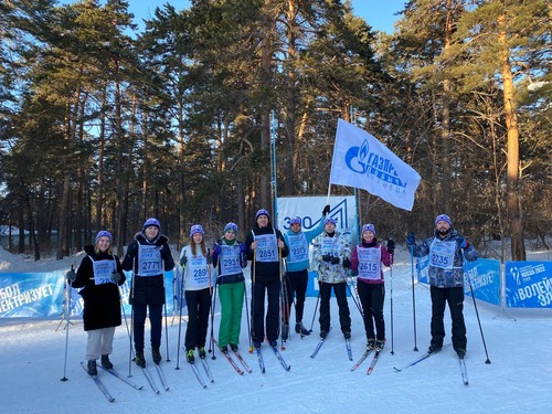 Участие сотрудников Газпром добыча Кузнецк в Лыжне России