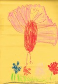 Хикматуллина Валерия, 6 лет "Розовый фламинго"